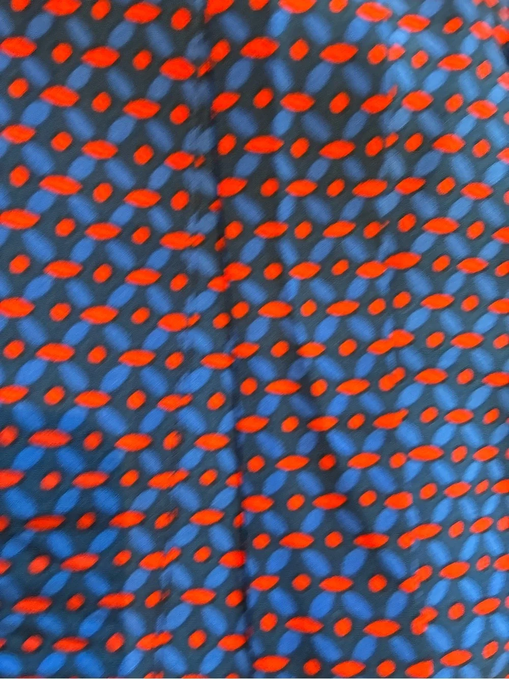 Tory Burch Blue and Red Geometric Print Pants
